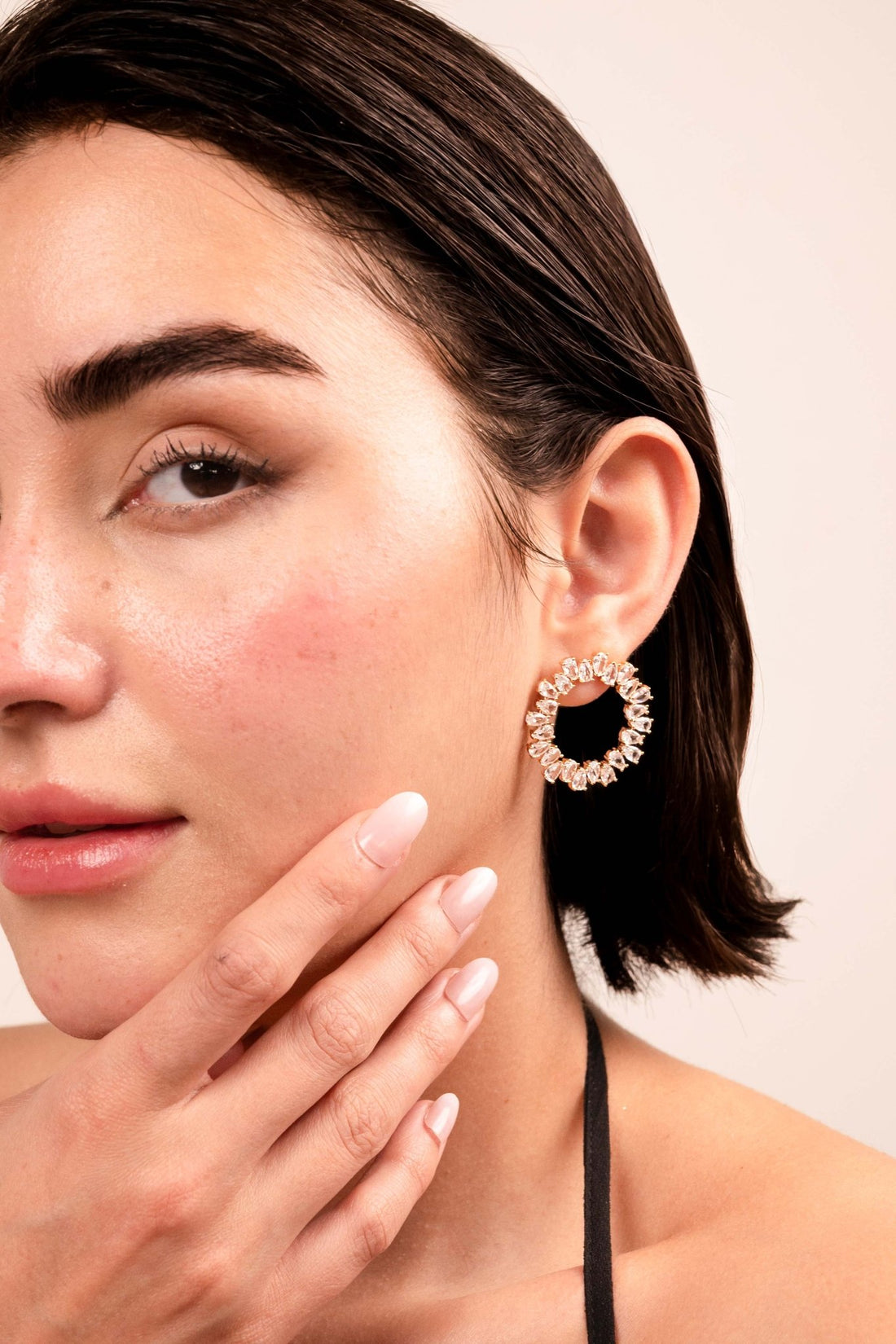 Crystal Halo Statement Hoop Earrings - Vinni’s Jewelry