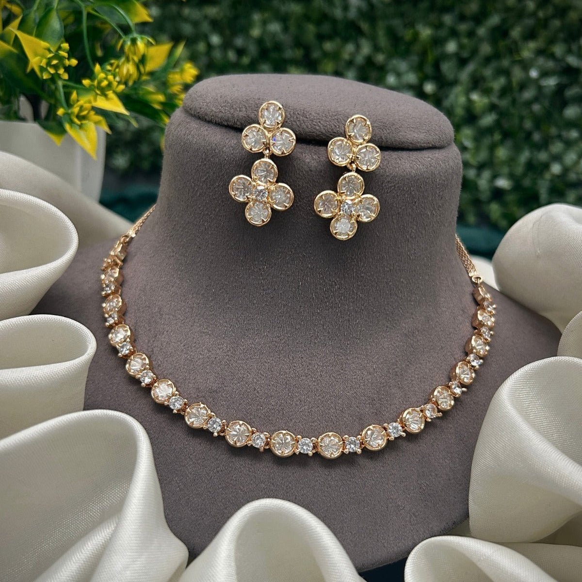 Elara Crystal Tennis Necklace Set - Vinni’s Jewelry