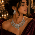 Emerald Bridal Necklace Set with Earrings | Vinni’s Jewelry - Vinni’s Jewelry