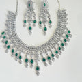 Emerald Bridal Necklace Set with Earrings | Vinni’s Jewelry - Vinni’s Jewelry