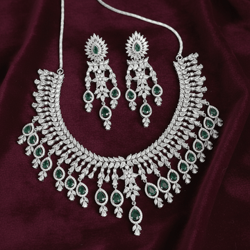 Emerald Bridal Necklace Set with Earrings | Vinni’s Jewelry - Vinni’s Jewelry
