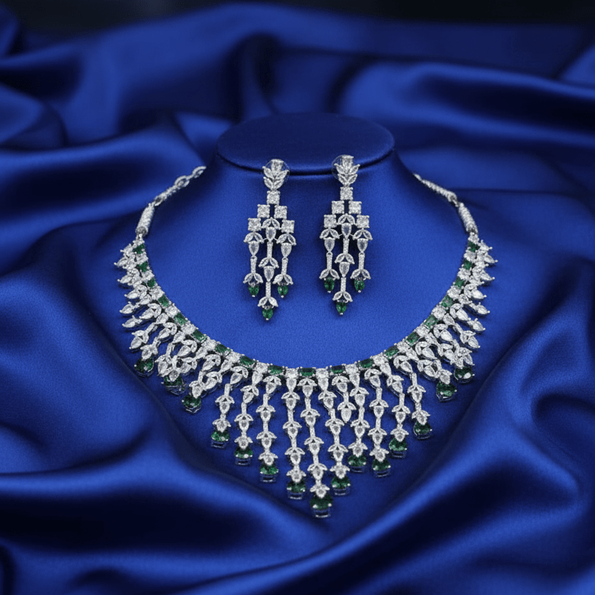 Emerald Cascade Majesty Set - Vinni’s Jewelry