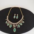 Emerald Envy Kundan Necklace Set - Vinni’s Jewelry