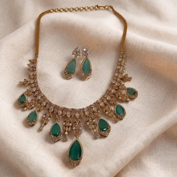 Emerald Envy Kundan Necklace Set - Vinni’s Jewelry