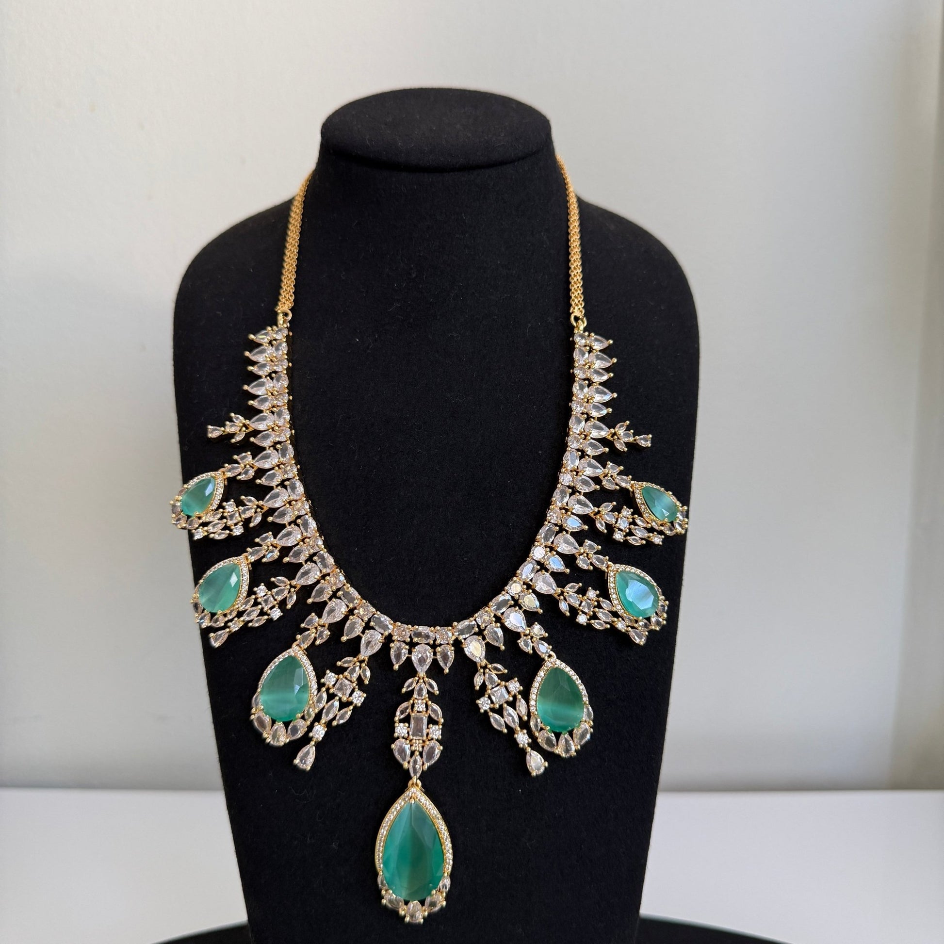 Emerald Envy Kundan Necklace Set - Vinni’s Jewelry