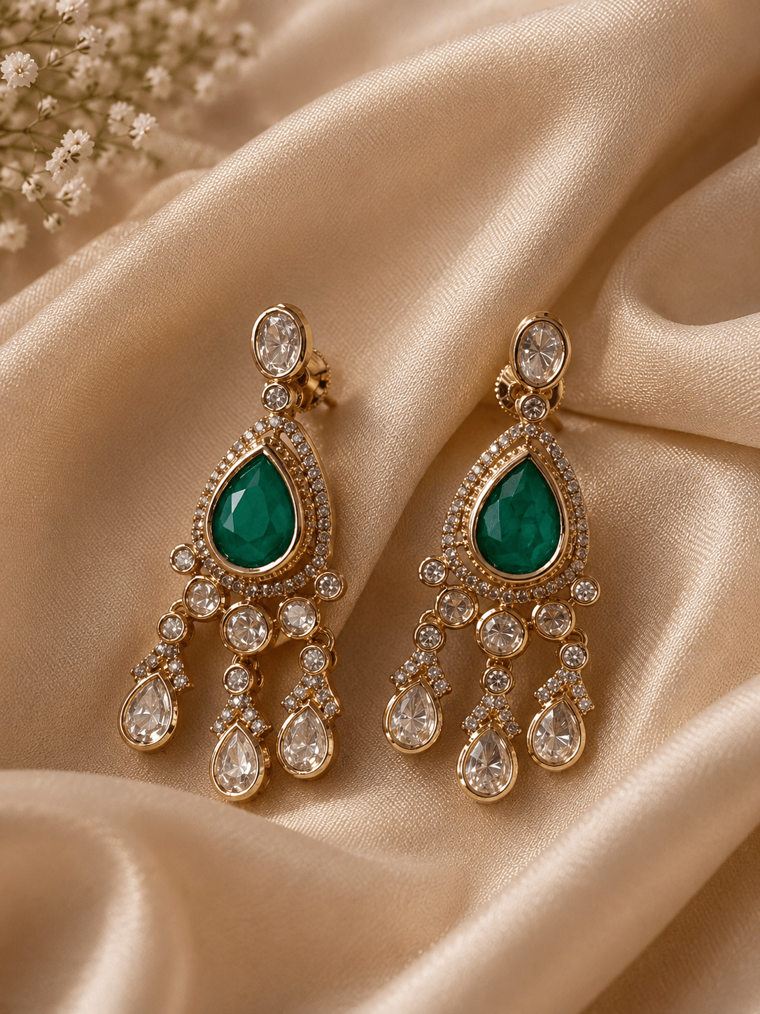 Emerald Noor Elegance Necklace Set - Vinni’s Jewelry