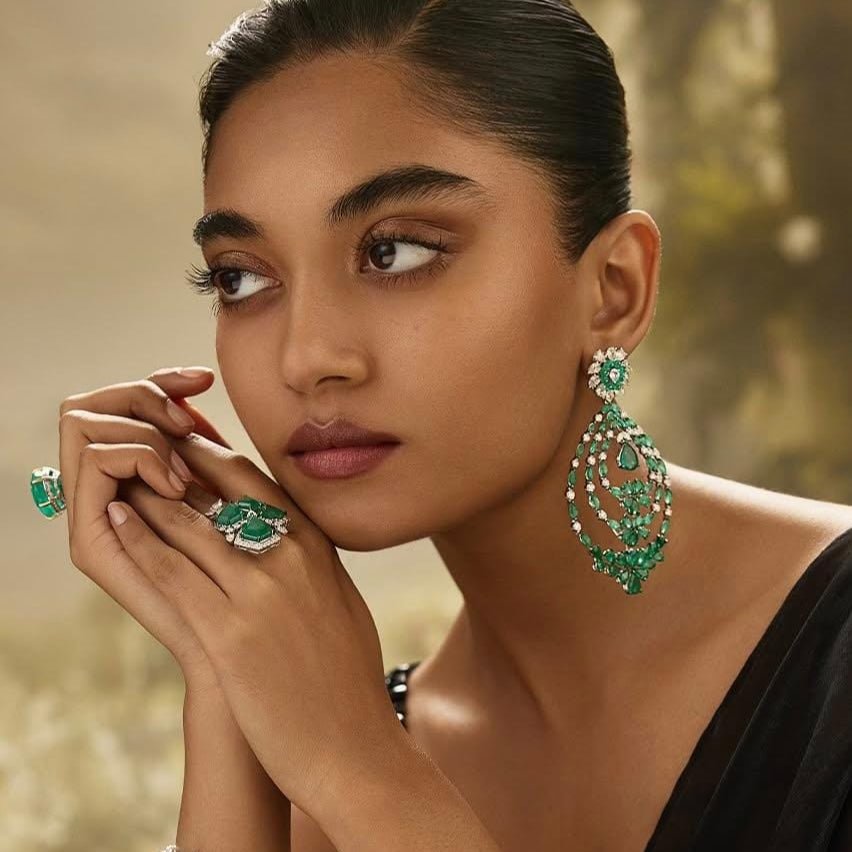 Emerald Royale Drop Earrings – Statement Luxury Jewelry - Vinni’s Jewelry
