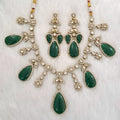 Emerald Royalty Necklace Set – Mehendi Polish - Vinni’s Jewelry