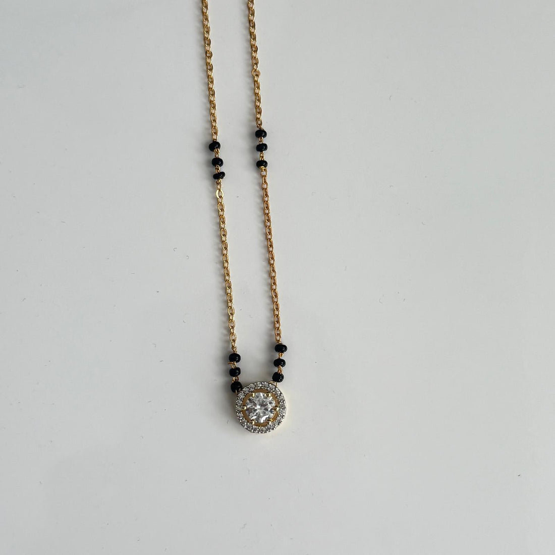 Eternal Glow Solitaire Mangalsutra Pendant - Vinni’s Jewelry