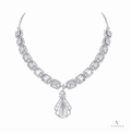 ETHEREAL FROST American Diamond Necklace Earring Set - Vinni’s Jewelry