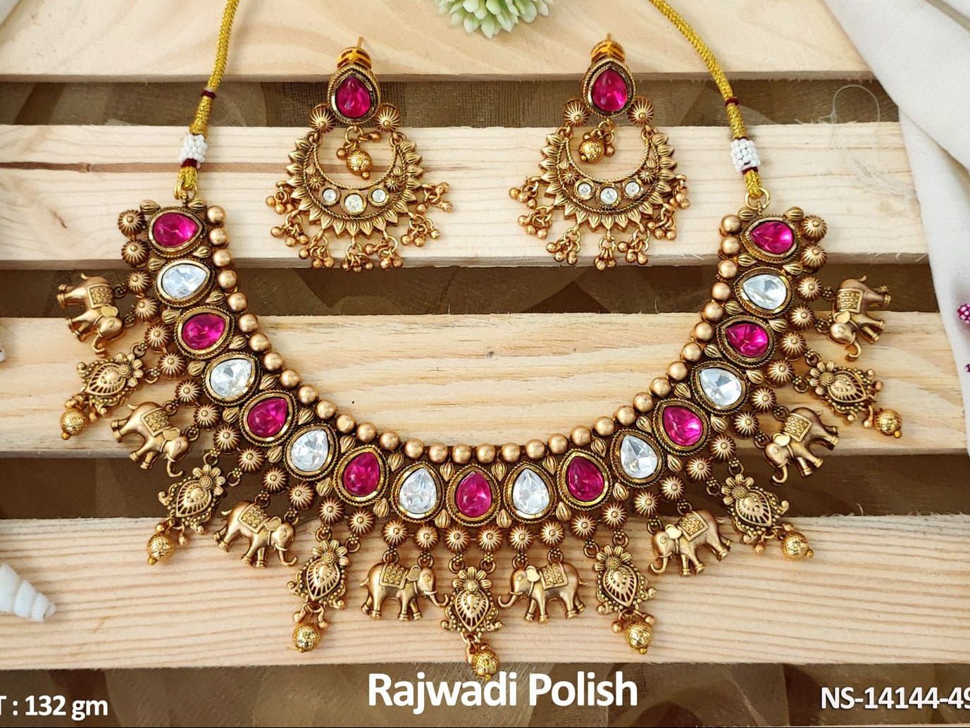 Gajraj Rajwadi Necklace Set - Vinni’s Jewelry