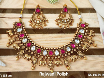 Gajraj Rajwadi Necklace Set - Vinni’s Jewelry