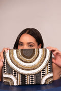 Golden Arc Beaded Statement Clutch - Vinni’s Jewelry