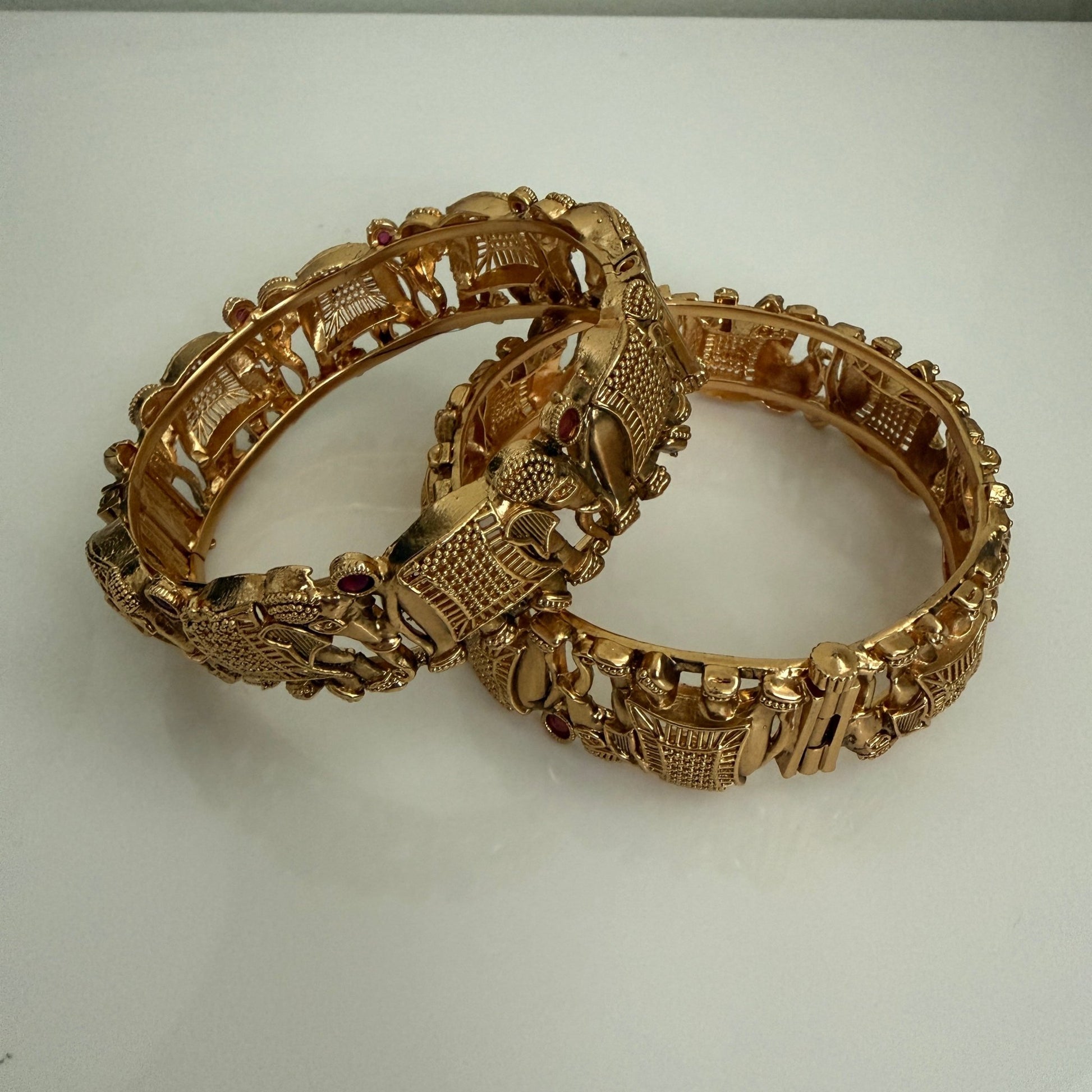 Golden Elephant Empress Bangle Set - Vinni’s Jewelry