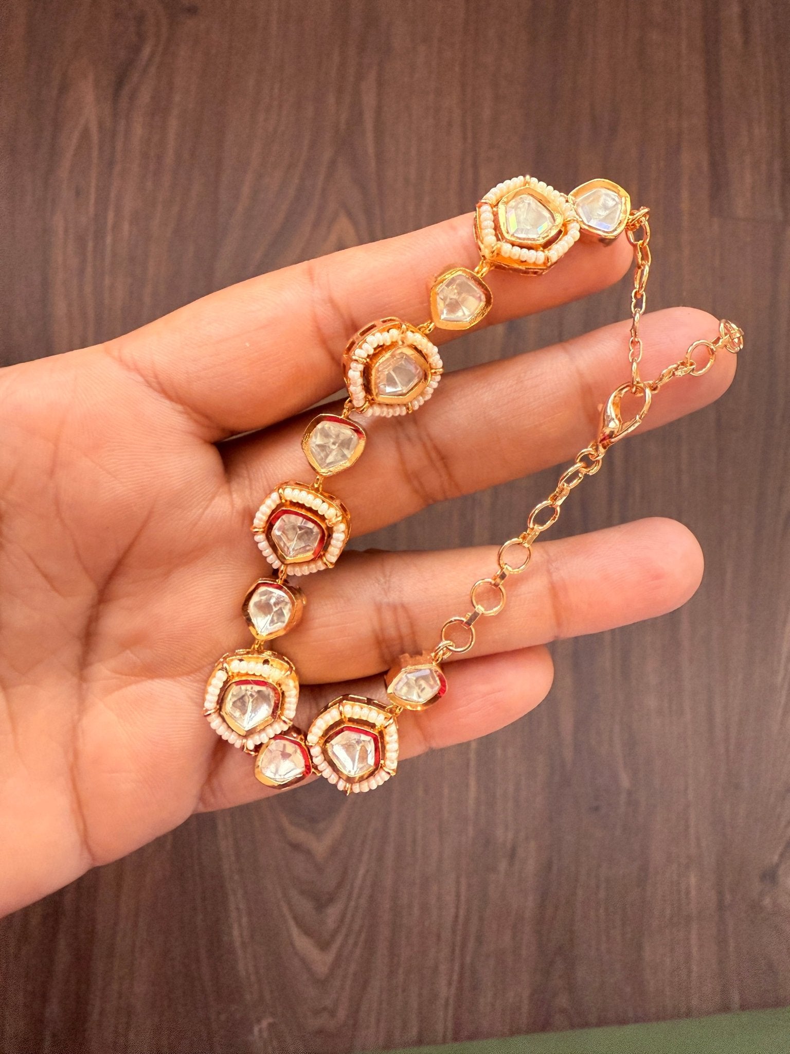 Golden Glow Polki Bracelet - Vinni’s Jewelry