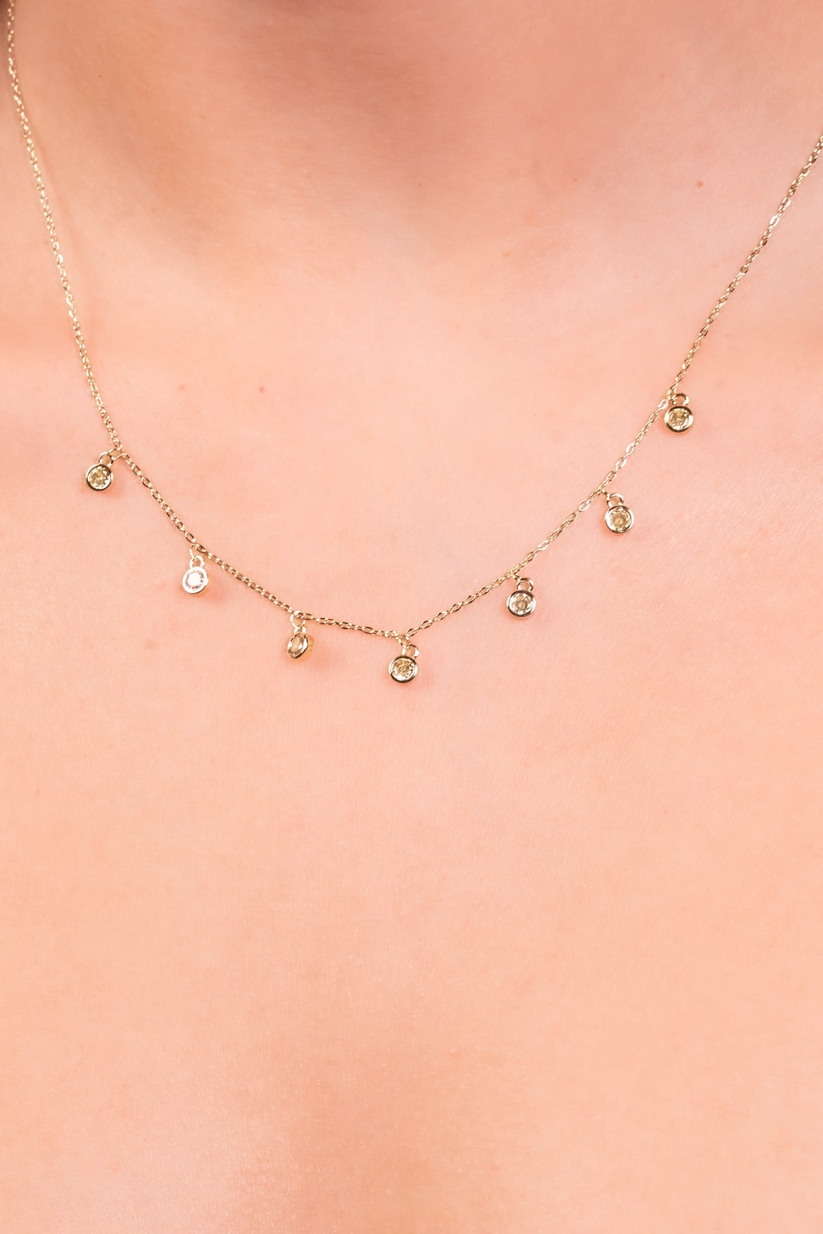 Golden Halo Drop Crystal Necklace - Vinni’s Jewelry