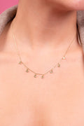 Golden Halo Drop Crystal Necklace - Vinni’s Jewelry