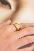 Golden Halo Texture Statement Ring - Vinni’s Jewelry