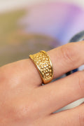 Golden Halo Texture Statement Ring - Vinni’s Jewelry