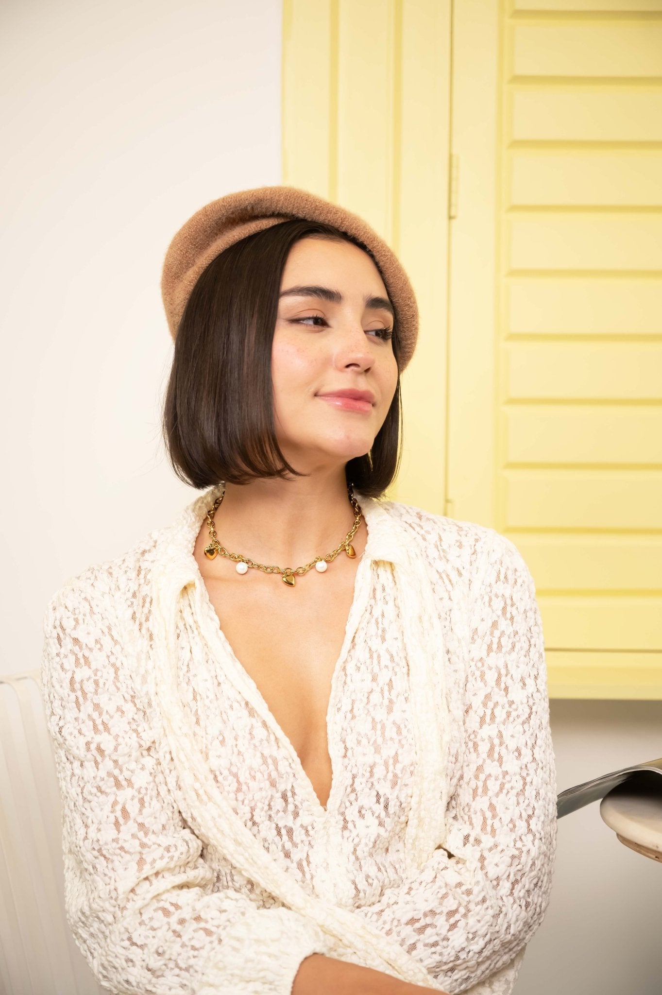 Golden Heart Pearl Charm Necklace - Vinni’s Jewelry