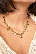 Golden Heart Pearl Charm Necklace - Vinni’s Jewelry