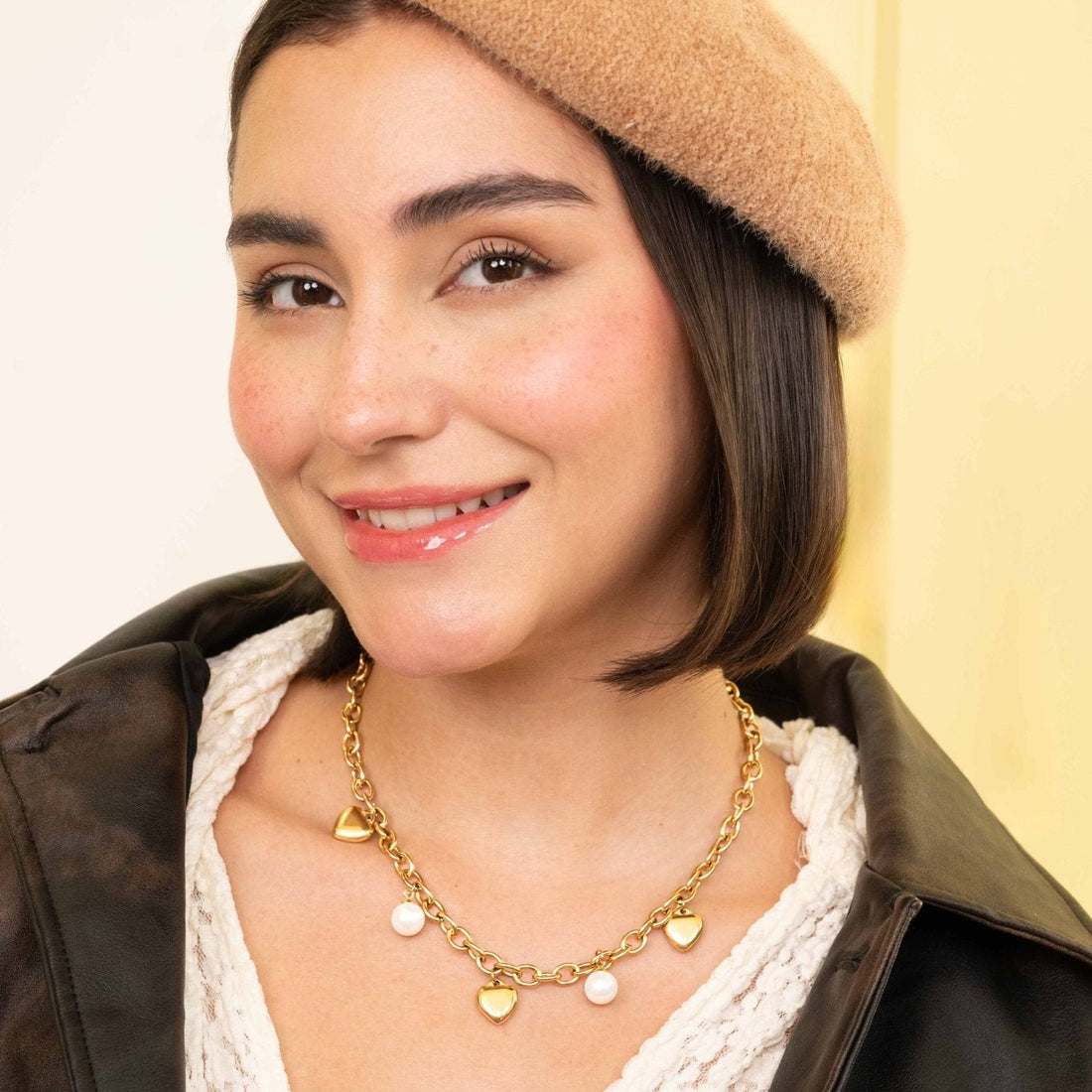 Golden Heart Pearl Charm Necklace - Vinni’s Jewelry