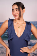 Golden Ocean Charm Statement Necklace - Vinni’s Jewelry