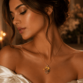 Golden Orchid Charm Pendant - Vinni’s Jewelry