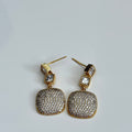 Golden Royale Pavé Drop Earrings - Vinni’s Jewelry