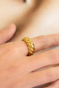 Golden Twist Dome Statement Ring - Vinni’s Jewelry