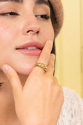 Golden Twist Dome Statement Ring - Vinni’s Jewelry