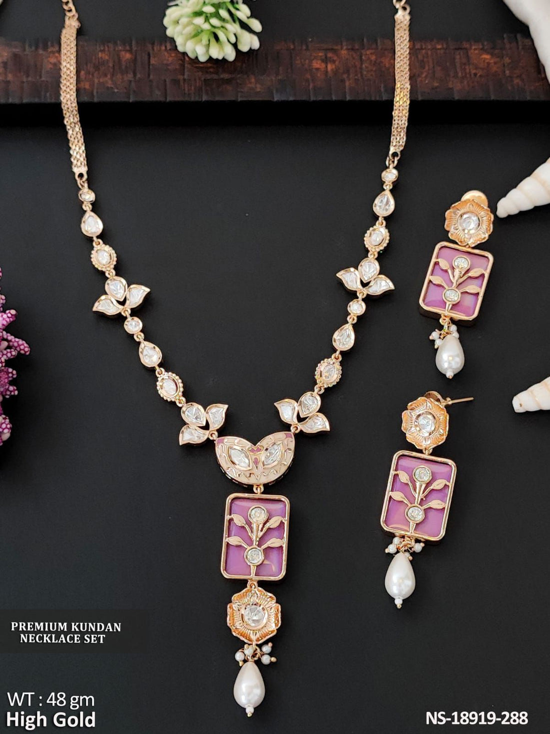 Gulbahaar Grace – Premium Kundan Necklace Set - Vinni’s Jewelry