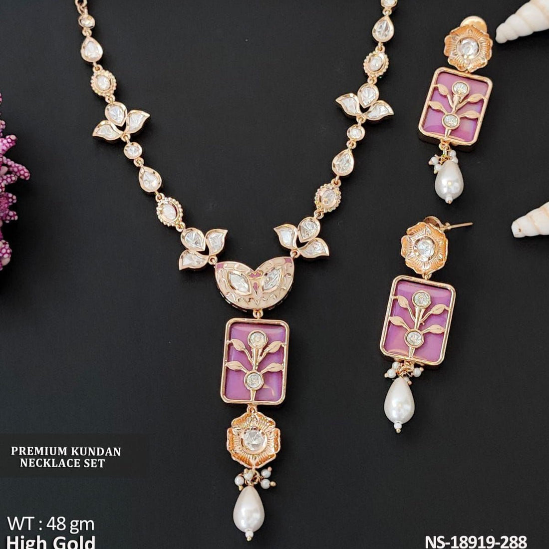 Gulbahaar Grace – Premium Kundan Necklace Set - Vinni’s Jewelry