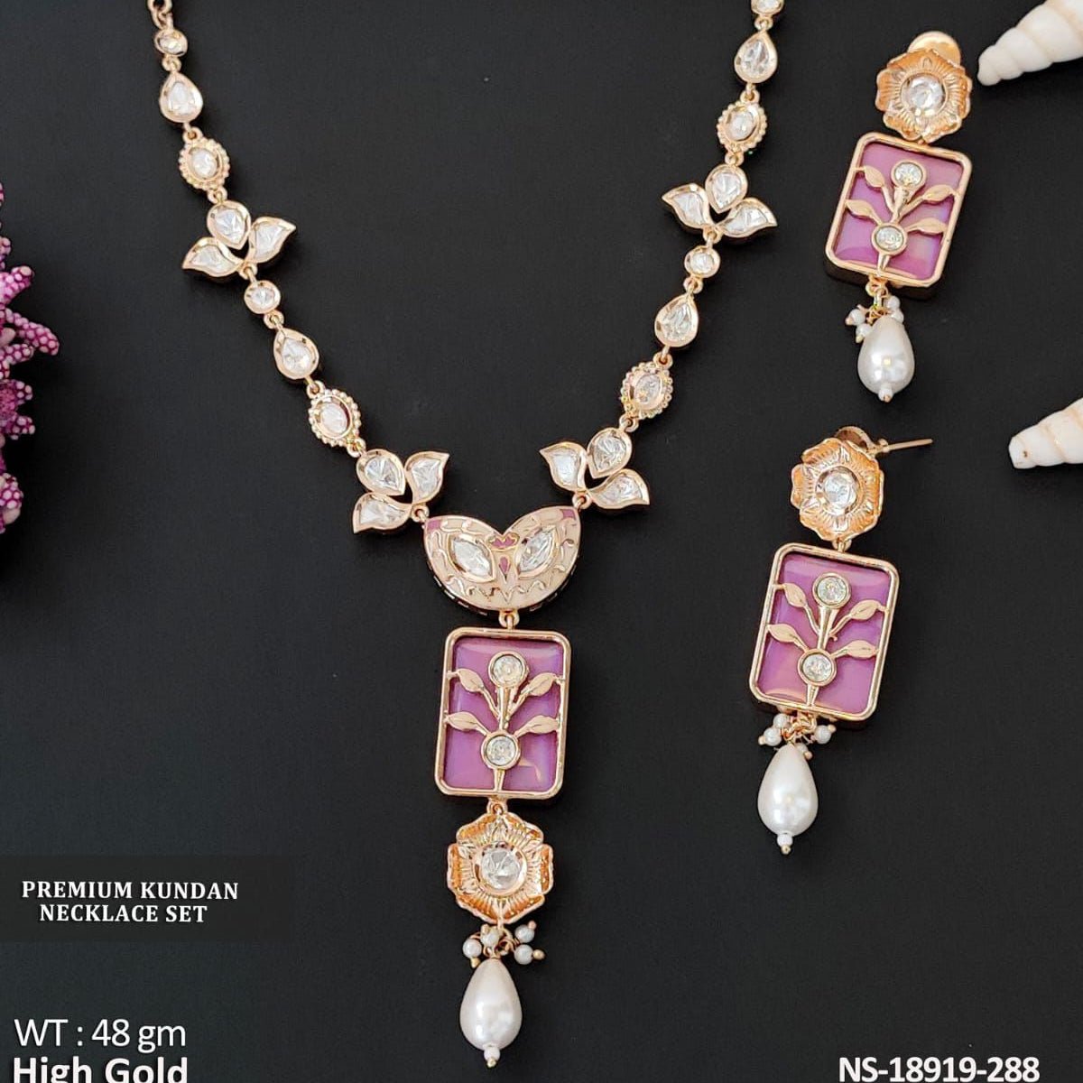 Gulbahaar Grace – Premium Kundan Necklace Set - Vinni’s Jewelry