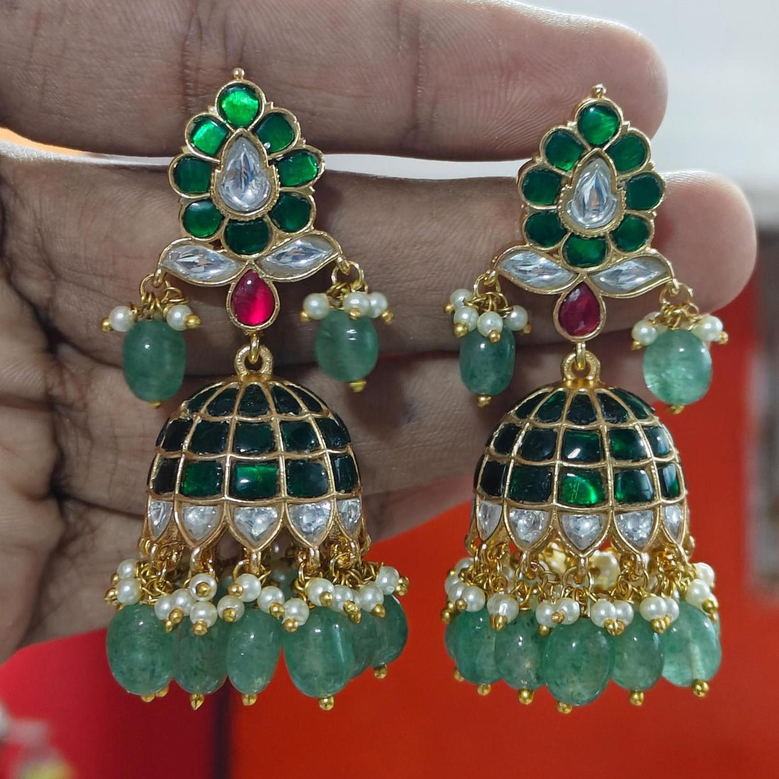 Gulbahar Heritage Jhumka Earrings - Vinni’s Jewelry