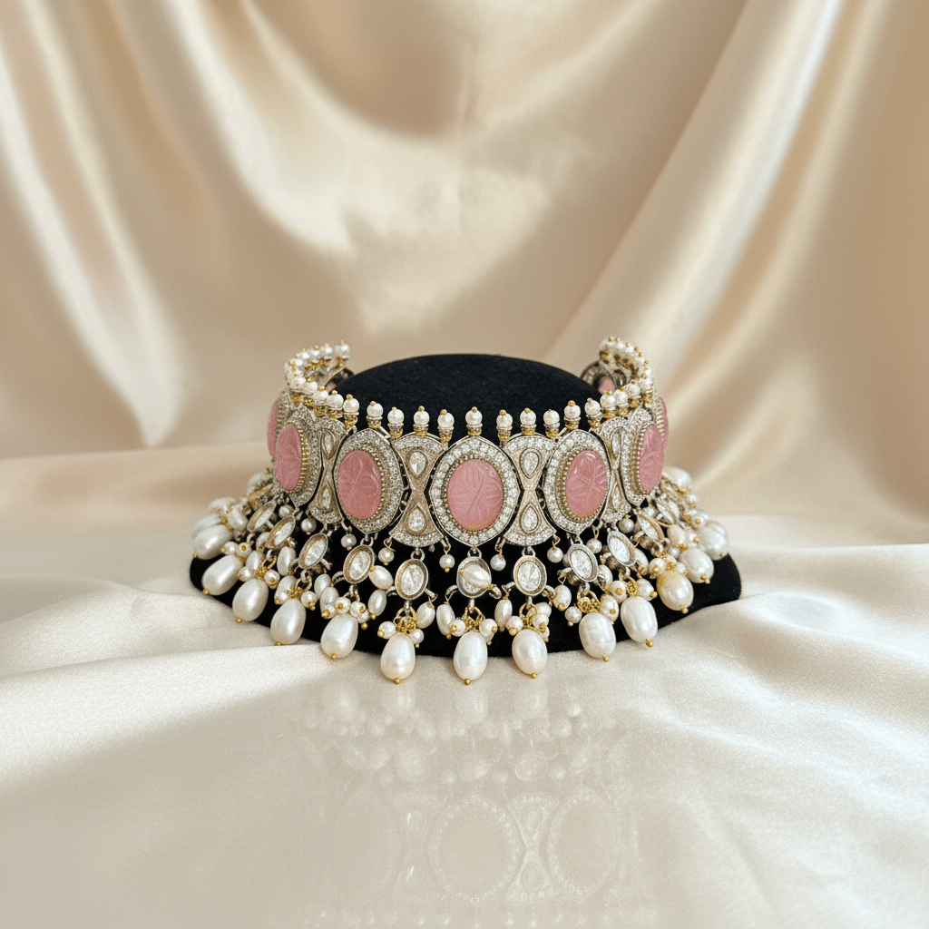 Gulbano Pearl Drop Choker - Vinni’s Jewelry