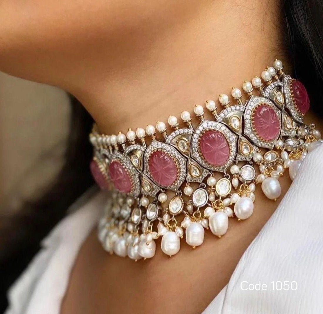 Gulbano Pearl Drop Choker - Vinni’s Jewelry