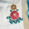 Gulnar Rangoli Kundan Multistrand Necklace Set - Vinni’s Jewelry