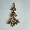 Heritage Kundan Tikka with Emerald & Pearl Detailing – Vinni’s Jewelry - Vinni’s Jewelry