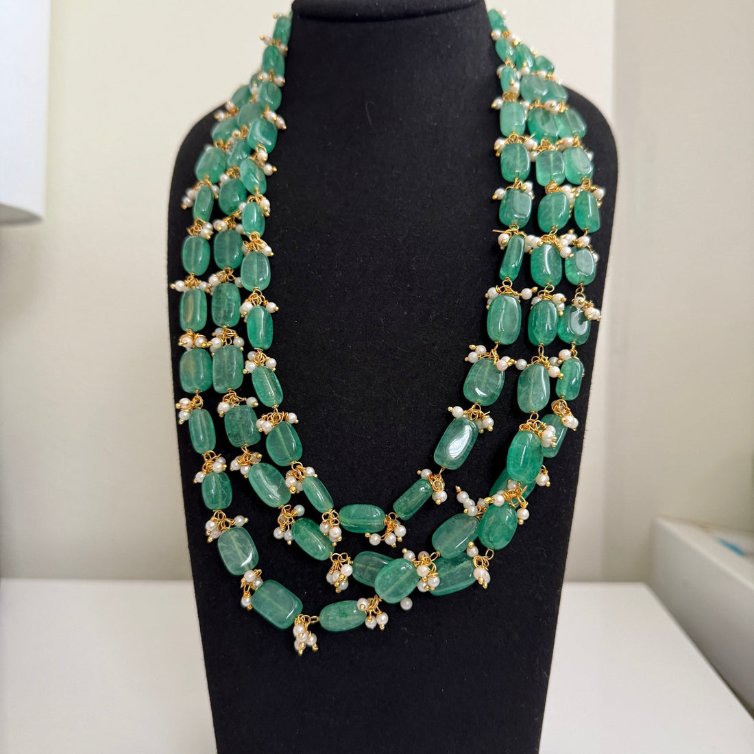 Imperial Green Gemstone Necklace - Vinni’s Jewelry