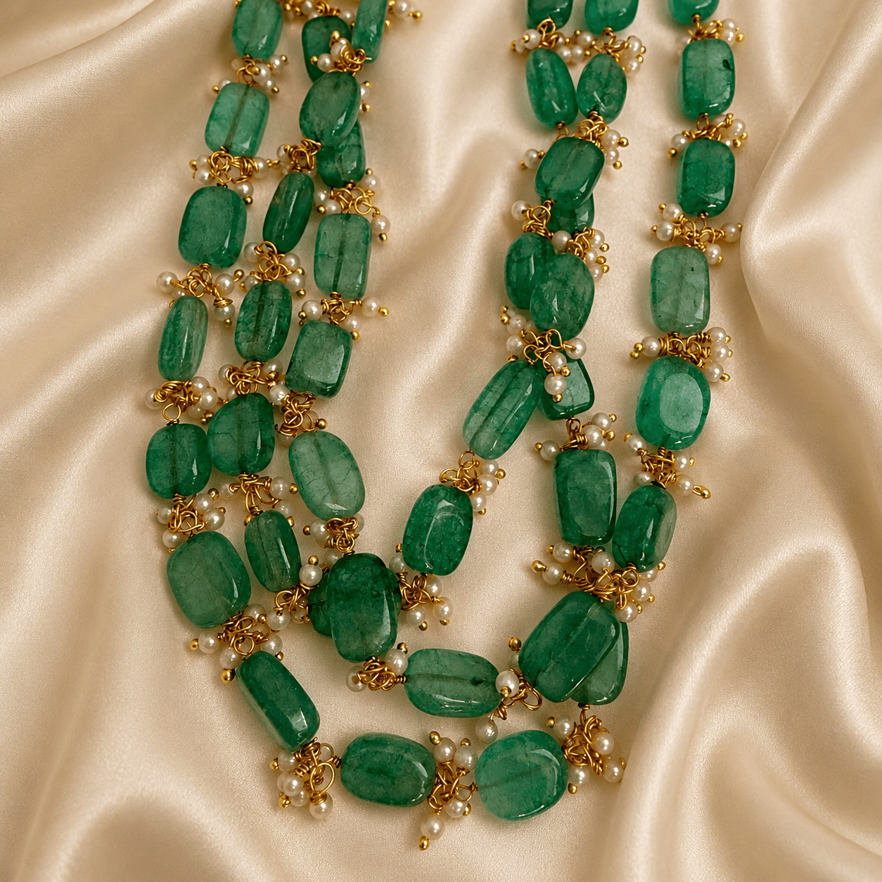 Imperial Green Gemstone Necklace - Vinni’s Jewelry