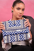 Indigo Nomad Coin Embellished Clutch - Vinni’s Jewelry