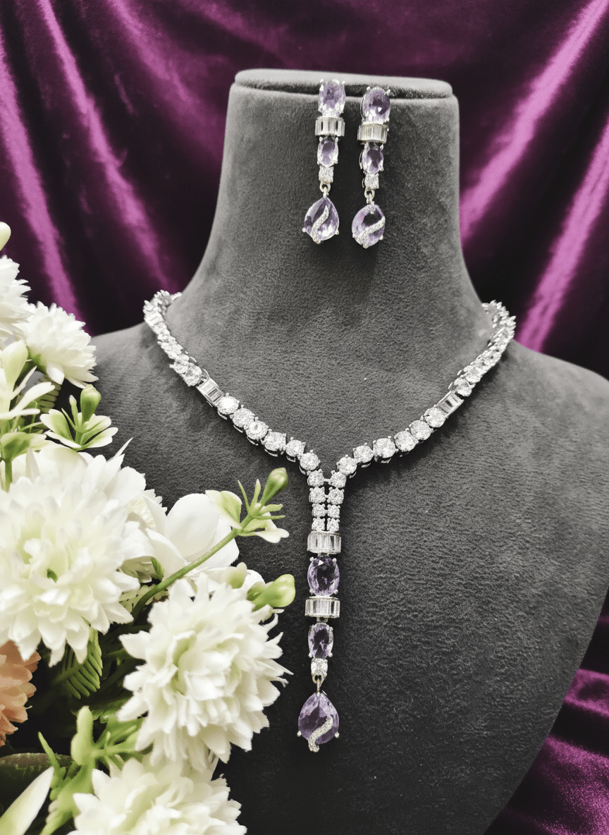 Lavender Elegance Necklace Set - Vinni’s Jewelry