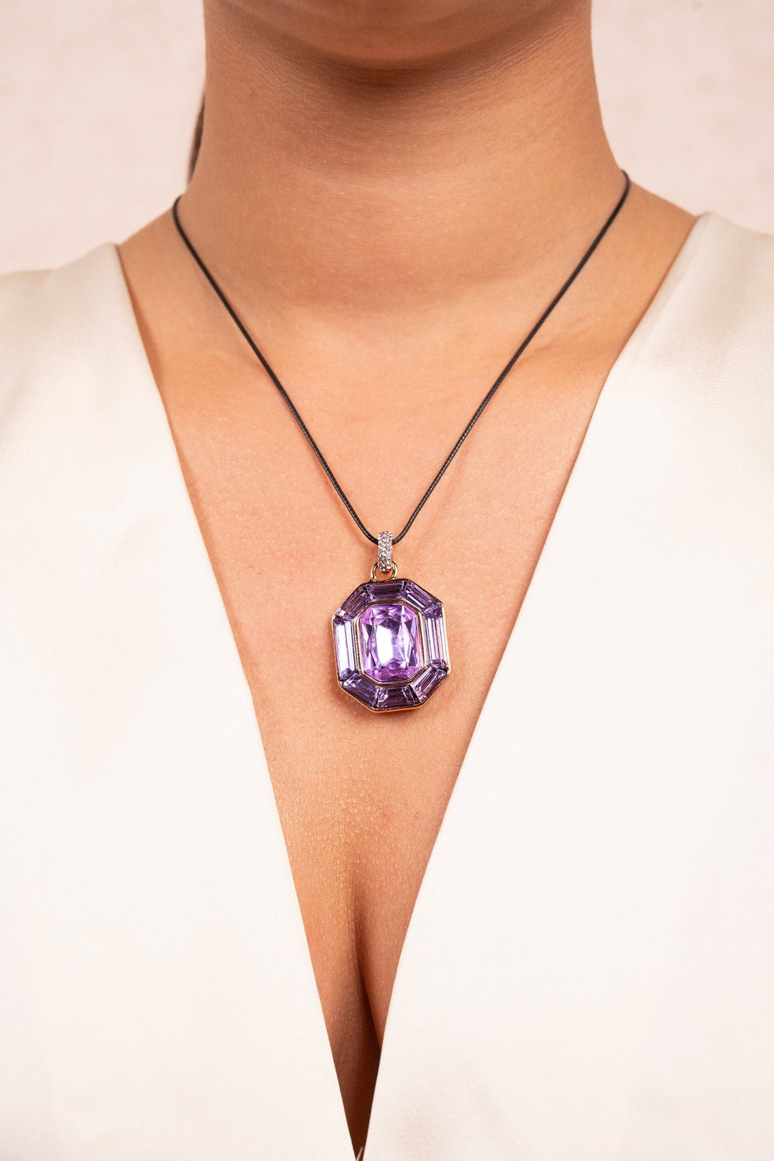 Lavender Prism Statement Pendant Necklace - Vinni’s Jewelry