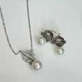 Lustrous Pearl Halo Set - Vinni’s Jewelry