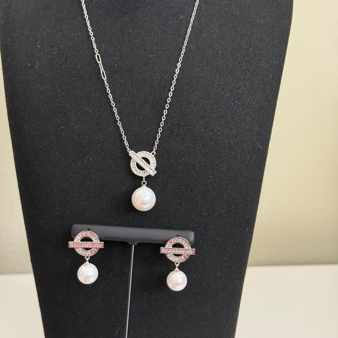 Lustrous Pearl Halo Set - Vinni’s Jewelry