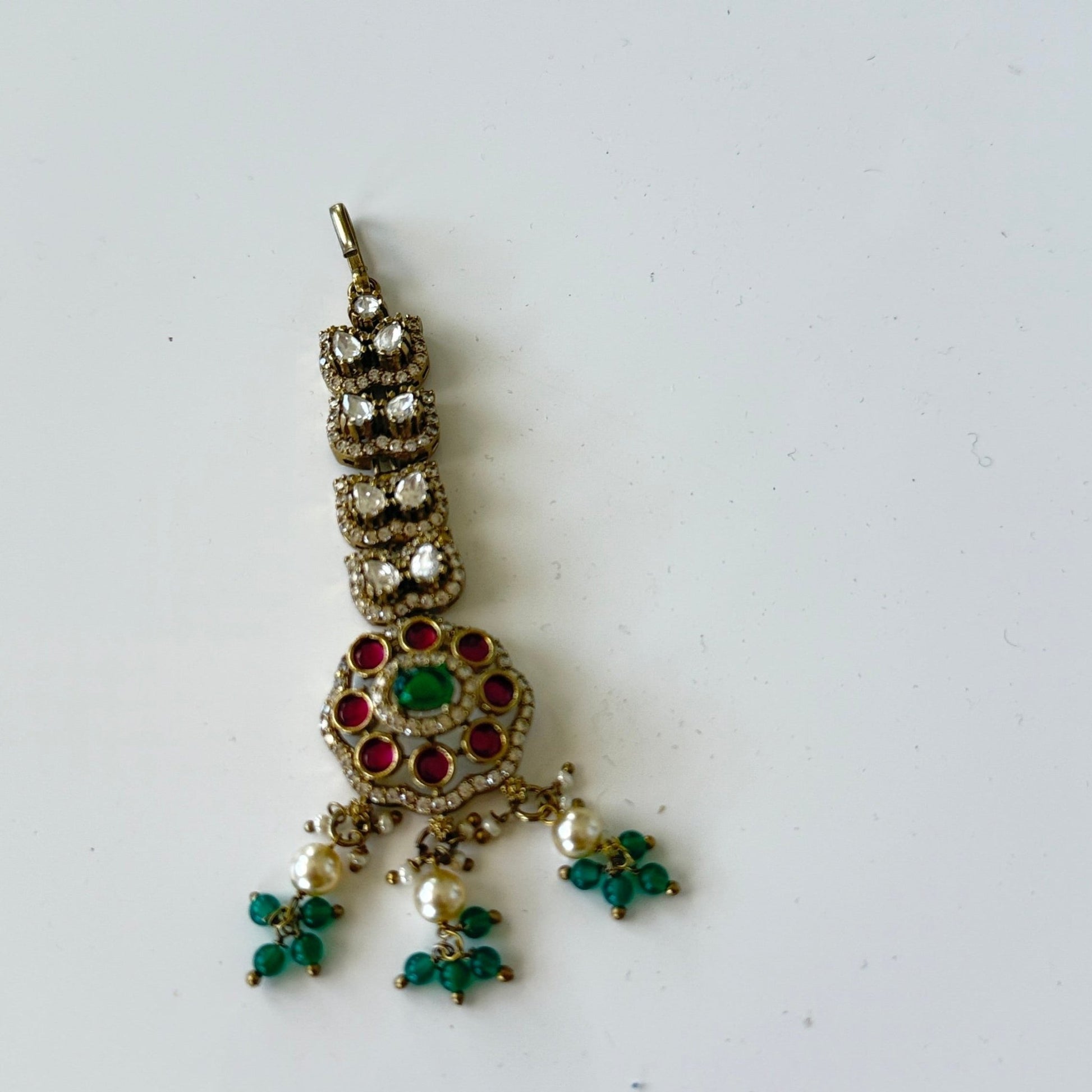 Meher Emerald Ruby Maang Tikka - Vinni’s Jewelry
