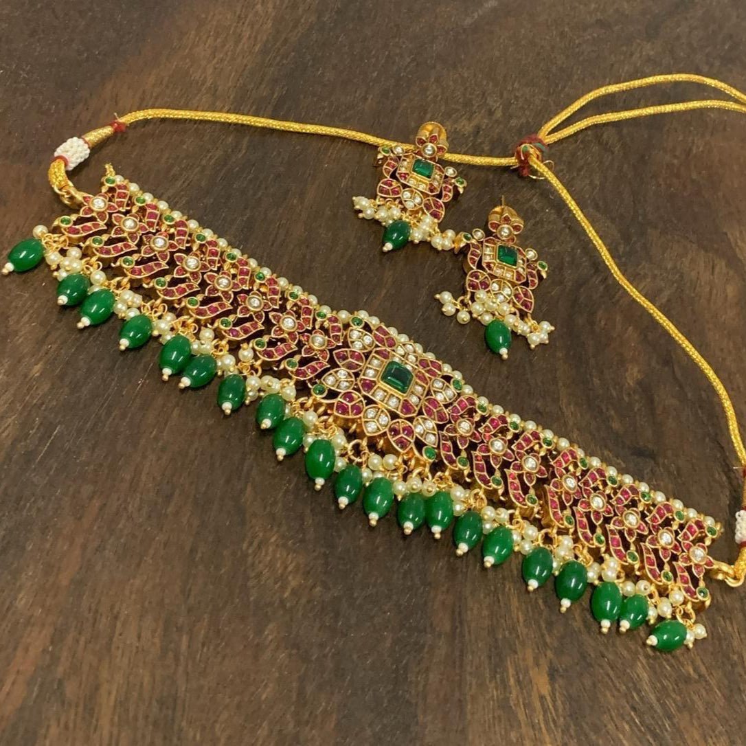 Mehfil Regal Temple Choker Set - Vinni’s Jewelry