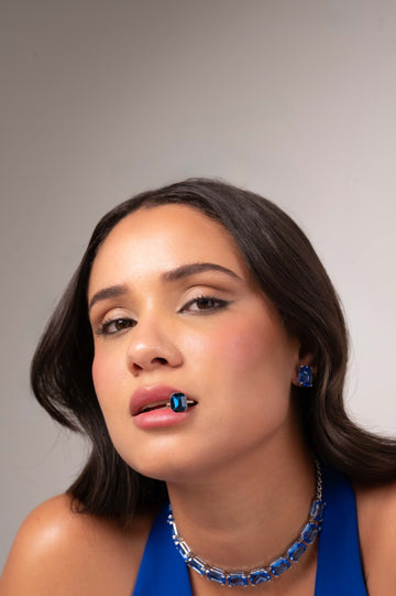 Midnight Blue Emerald-Cut Statement Ring - Vinni’s Jewelry
