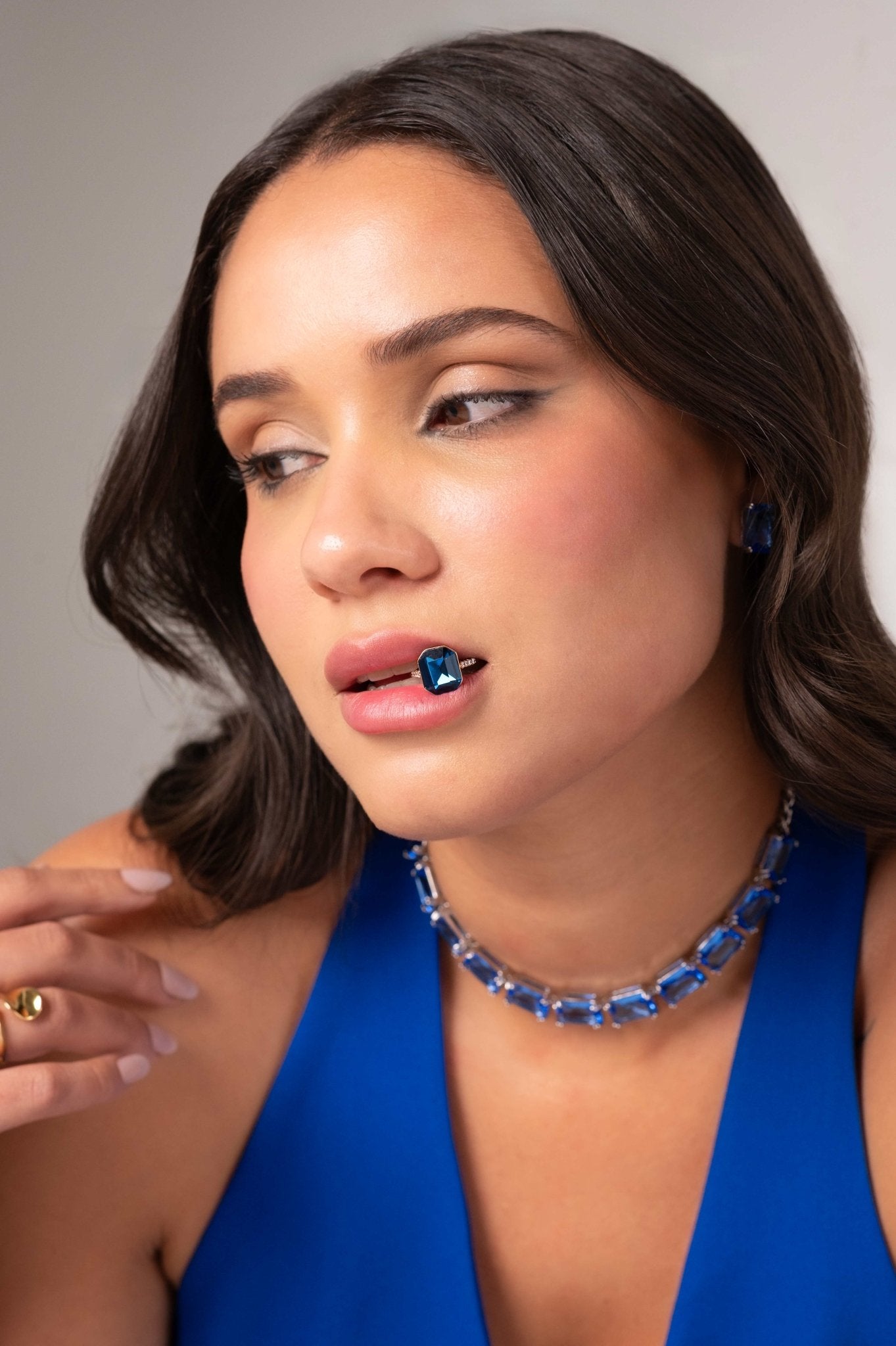Midnight Blue Emerald-Cut Statement Ring - Vinni’s Jewelry
